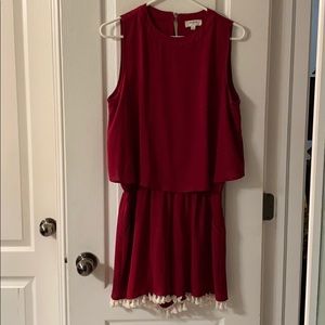 Romper with Pom Pom fringe
